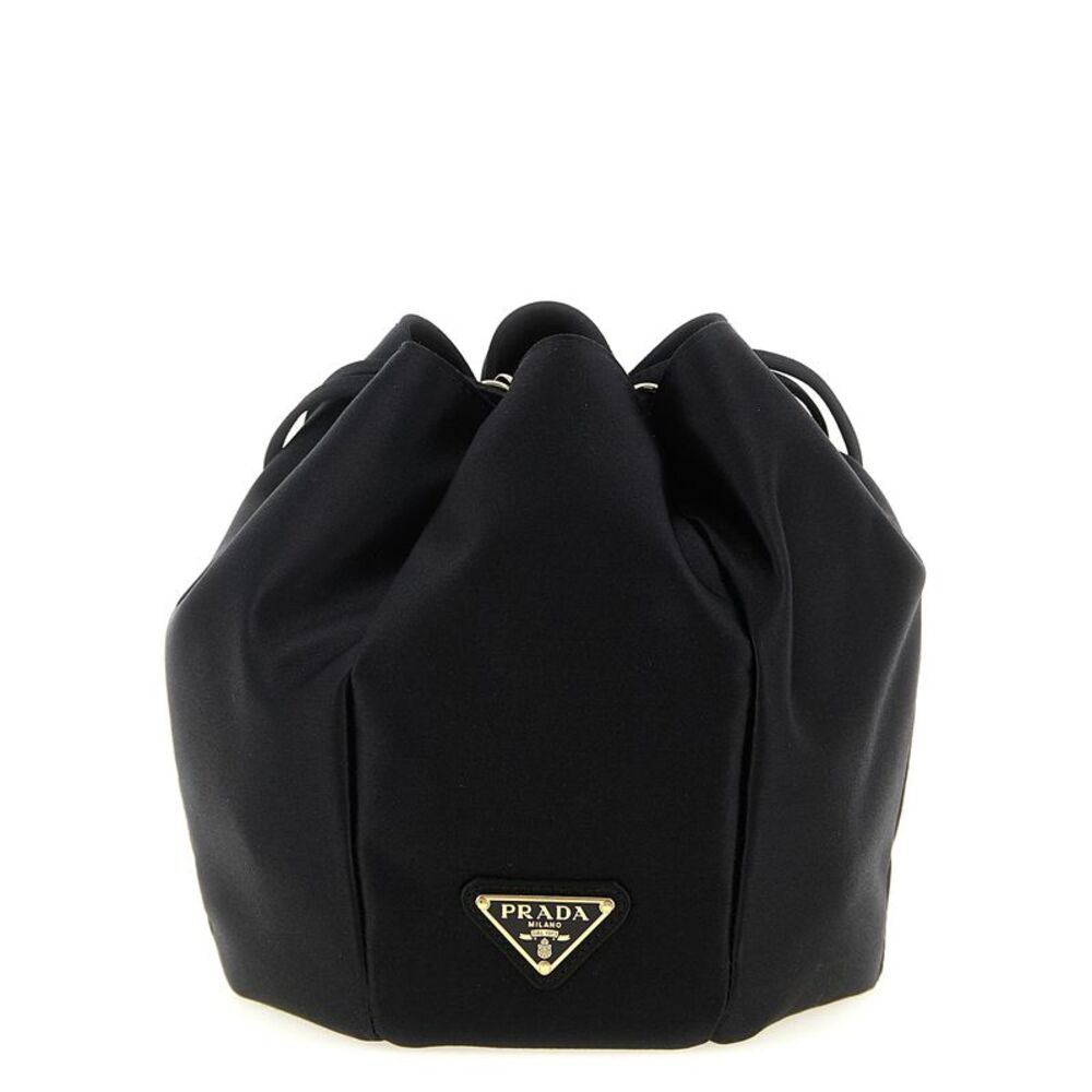 Prada Women Satin Mini Bucket Bag